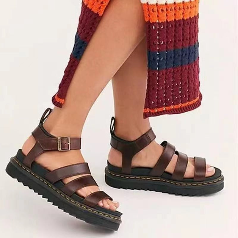 Flat Martin sandals for women