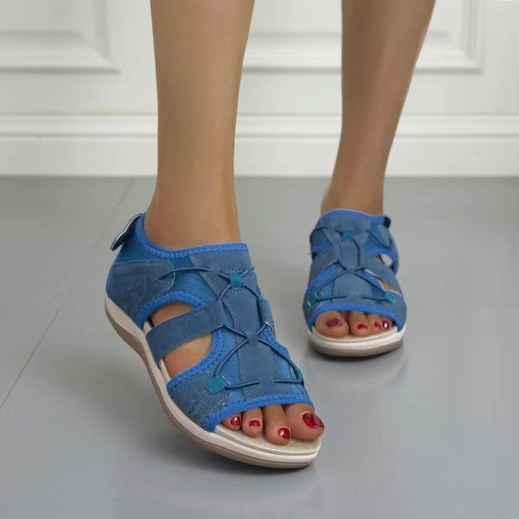 Velcro Solid color sandals for women