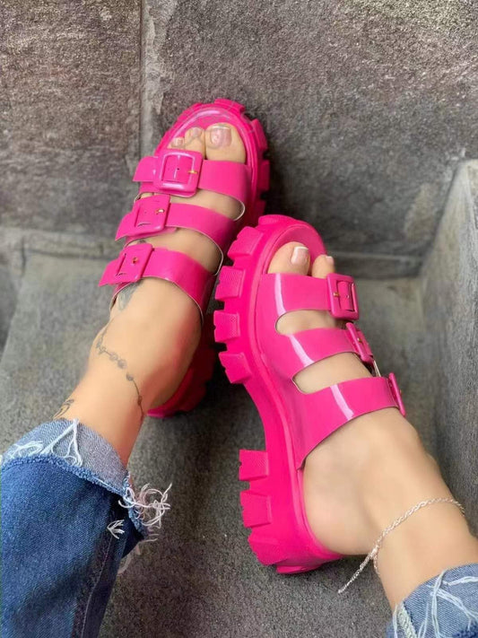 Candy-colored beach shoes for women